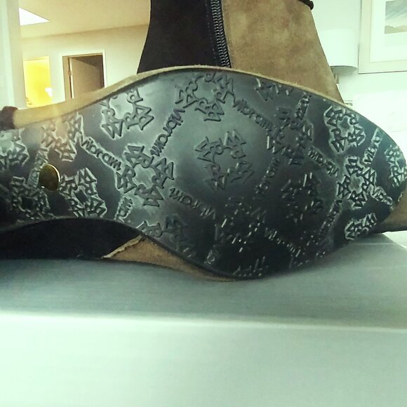 Ron White Colorblocked, Weatherproof, Suede Ankle Boot - Size 37.5 (US 7) - Picture 7 of 8